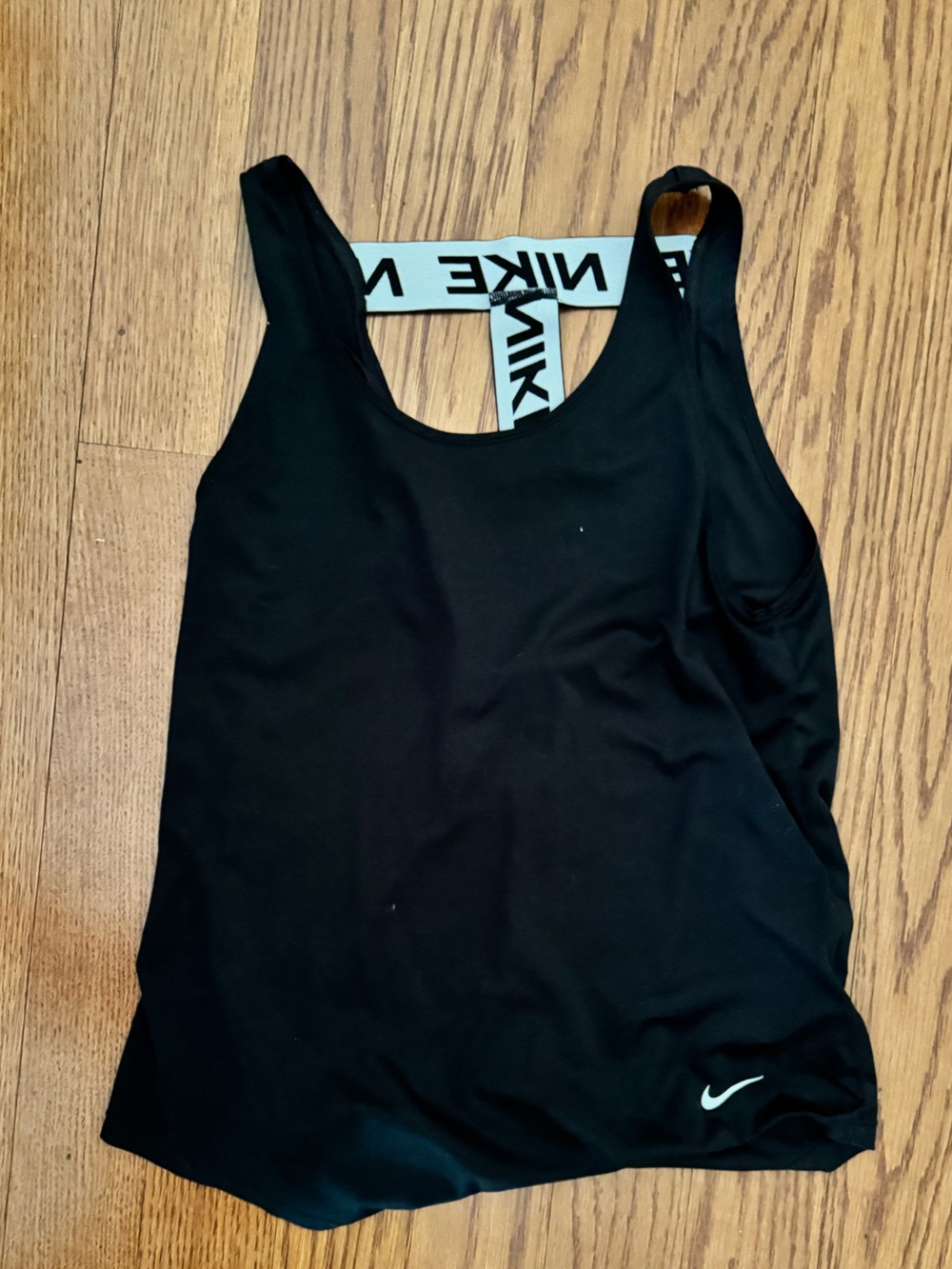 Nike Black Tank with White Swoosh